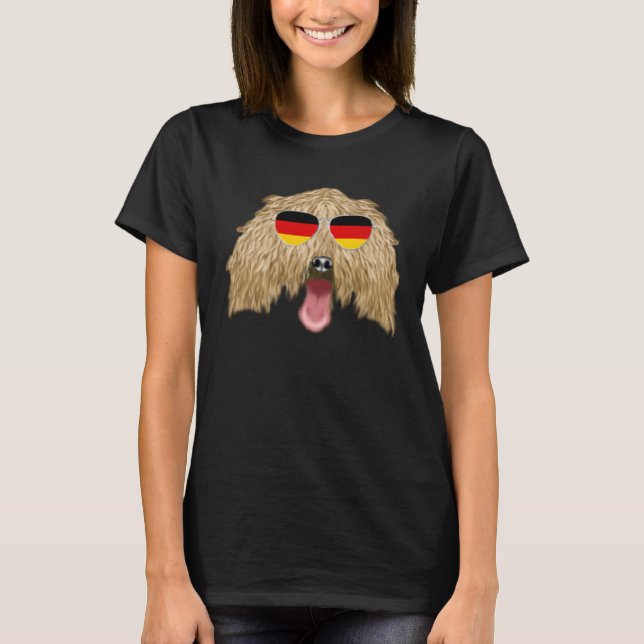 German Flag Komondorok Dog Germany Pocket T-Shirt (Vorderseite)