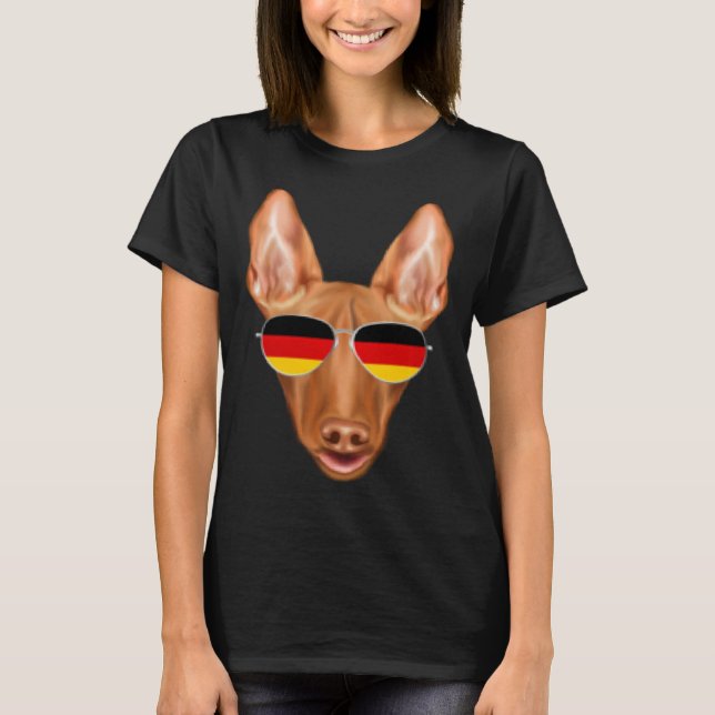 German Flag Pharaoh Hound Dog Germany Pocket T-Shirt (Vorderseite)