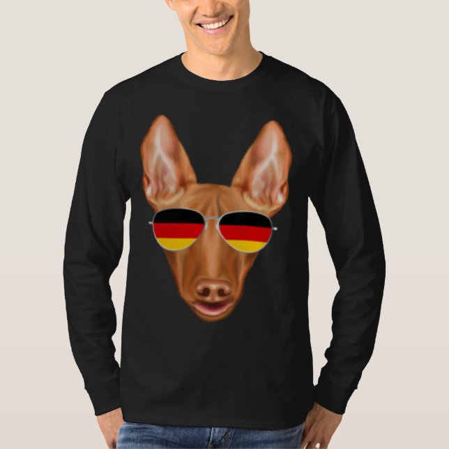 German Flag Pharaoh Hound Dog Germany Pocket T-Shirt (Vorderseite)