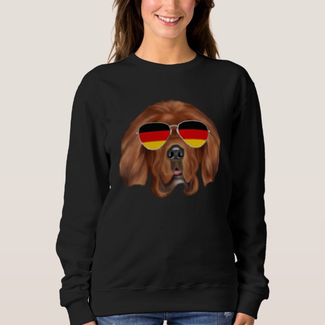 German Flag Tibetan Mastiff Dog Germany Pocket Sweatshirt (Vorderseite)