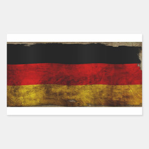 German Flag - Vintage Rechteckiger Aufkleber