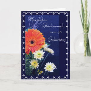 German: Happy 40th / 50th... birthday Karte