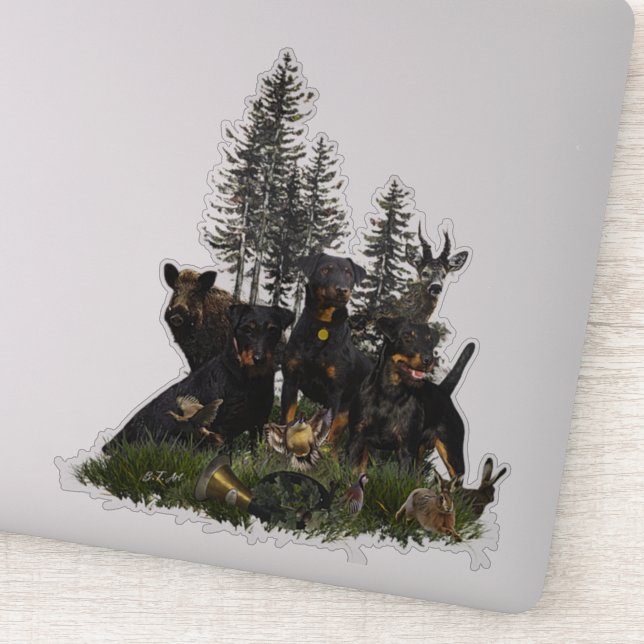 German Hunting Terrier (Jagdterre) Aufkleber (Detail)