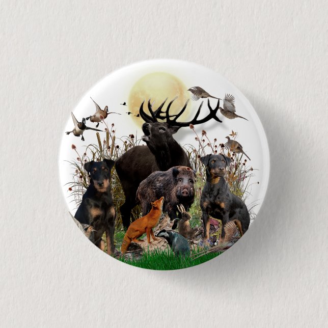German Hunting Terrier (Jagdterre) Button (Vorderseite)