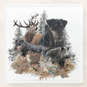 German Hunting Terrier (Jagdterre) Glasuntersetzer