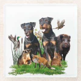 German Hunting Terrier (Jagdterre) Glasuntersetzer
