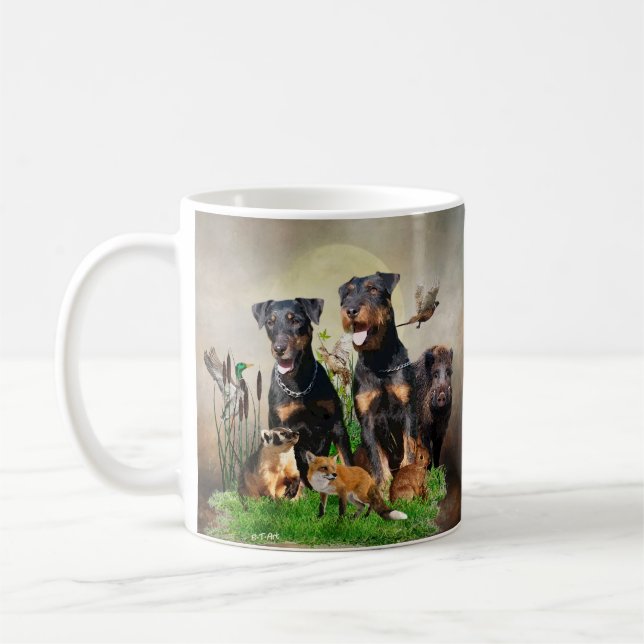 German Hunting Terrier (Jagdterre) Kaffeetasse (Links)
