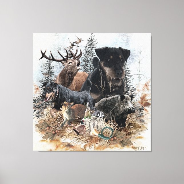 German Hunting Terrier (Jagdterre) Leinwanddruck (Vorderseite)