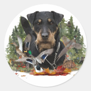 German Hunting Terrier (Jagdterre) Runder Aufkleber