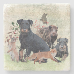 German Hunting Terrier (Jagdterre) Steinuntersetzer