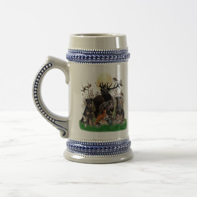 German Hunting Terrier (Jagdterrier)    Beer Stein Bierglas (Links)