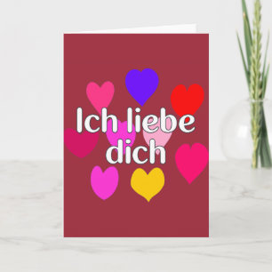 German - I love you Karte