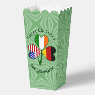 German Irish American Kleeblatt Personalize Popcor Geschenkschachtel
