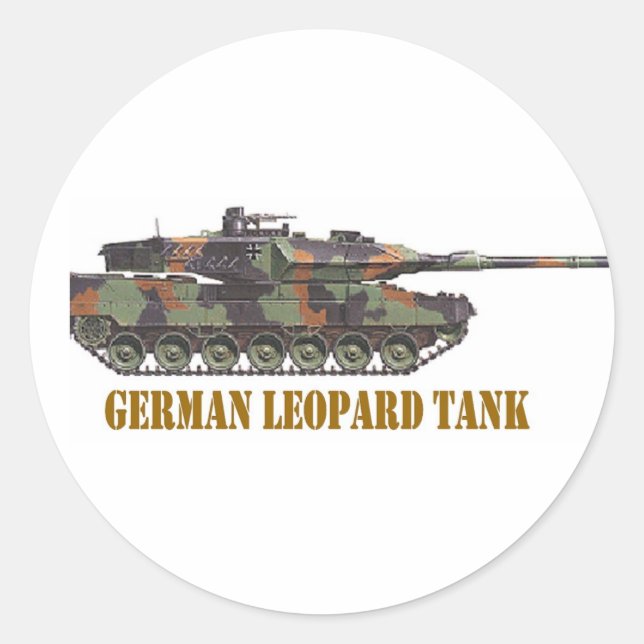 GERMAN LEOPARD TANK. RUNDER AUFKLEBER (Vorderseite)