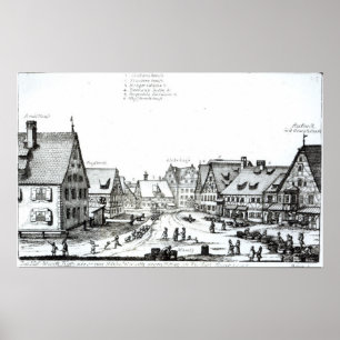 German Market town, 1704 Poster