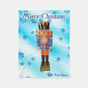 German Nutcracker - Frohe Weihnachten Fleecedecke