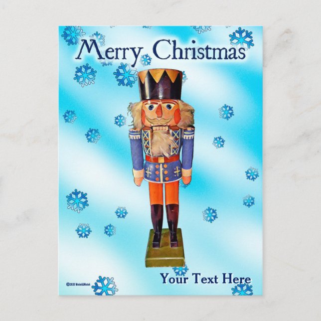 German Nutcracker - Frohe Weihnachten Postkarte (Vorderseite)
