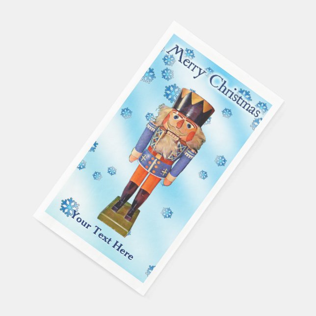 German Nutcracker - Frohe Weihnachten Serviette (Ecke)