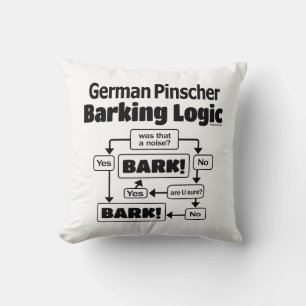German Pinscher Barking Logic Kissen
