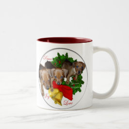 German Pinscher Christmas Geschenke Zweifarbige Tasse