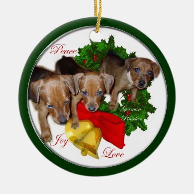 German Pinscher Christmas Gifts Ornament (Vorne)