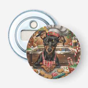 German Pinscher Holiday Baking: Feierliche Weihnac Flaschenöffner