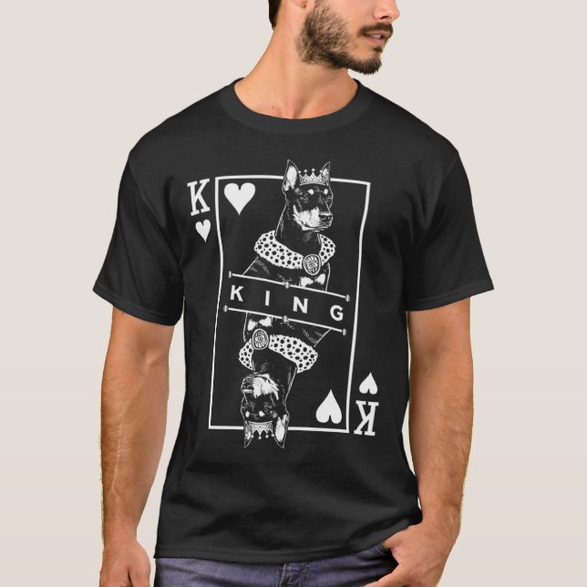 German Pinscher King Of Hearts  Dog  Pop T-Shirt (Vorderseite)