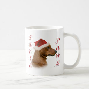 German Pinscher Santa Paws Kaffeetasse