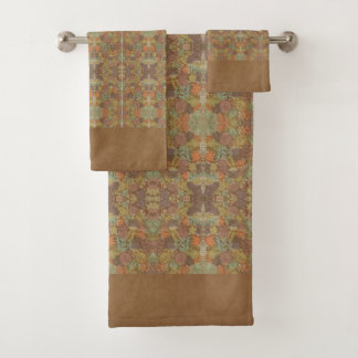 German Renaissance Vintage Pattern Floral  Badhandtuch Set