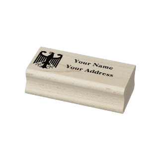 German Republic black eagle emblem address stamp Gummistempel