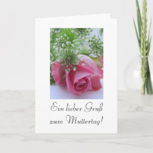 German: Rose: Mother's day! Muttertag Karte