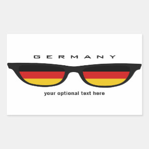 German Shades Zollaufkleber Rechteckiger Aufkleber