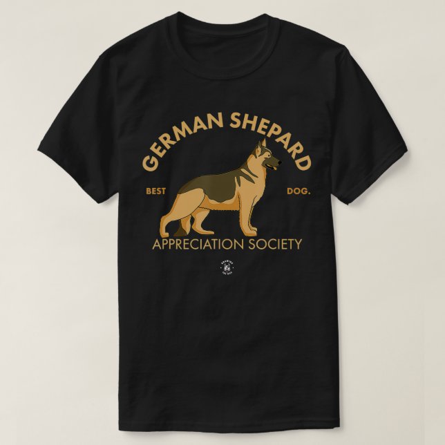 German Shepard Appreciation Society  Alsatian danc T-Shirt (Design vorne)