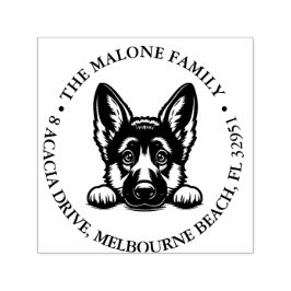 German Shepard Puppy Personalisiert Theme Permastempel