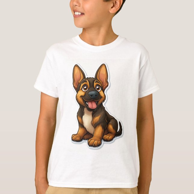 German Shepard Puppy T-Shirt (Vorderseite)