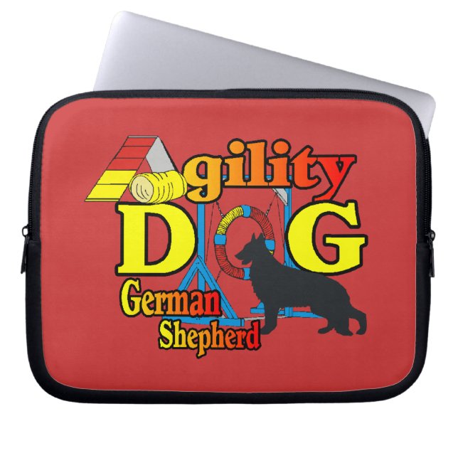 German Shepherd Agility Laptopschutzhülle (Vorderseite)