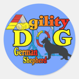 German Shepherd Agility Shirts Geschenke Runder Aufkleber