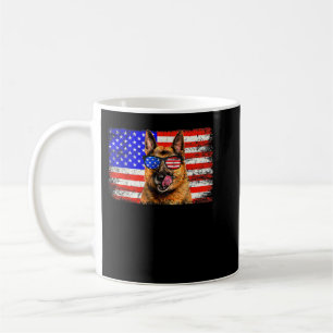 German Shepherd American Flag USA Phantastisch Kaffeetasse