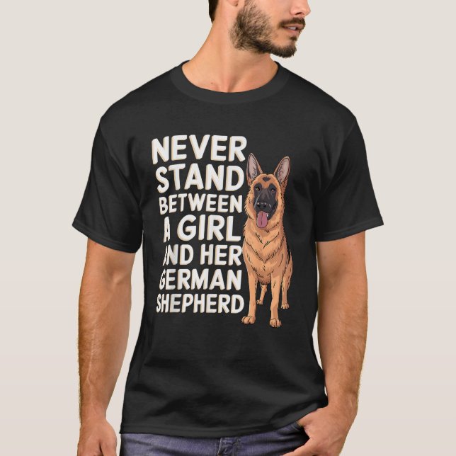 German Shepherd Art For Women Girls German Shepher T-Shirt (Vorderseite)