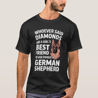 German Shepherd Art For Women Girls German Shepher T-Shirt
