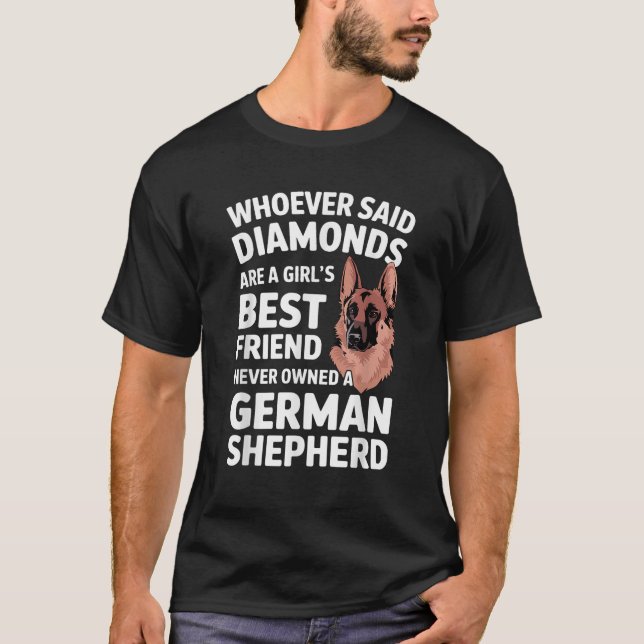 German Shepherd Art For Women Girls German Shepher T-Shirt (Vorderseite)