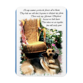 German Shepherd Art Summer Garden Magnet