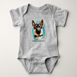 German Shepherd Baby Bodysuit Baby Strampler