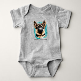 German Shepherd Baby Bodysuit Strampler
