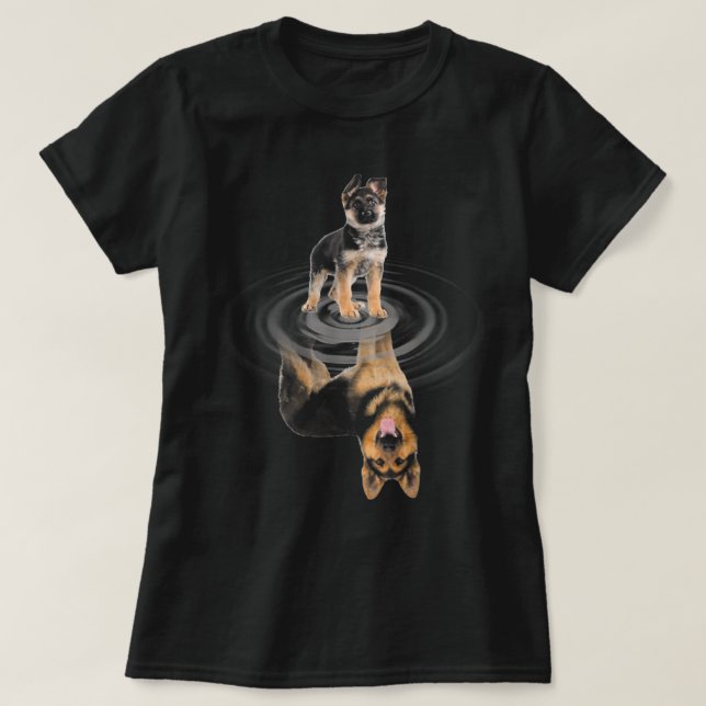 GERMAN SHEPHERD Baby Reflection Mirror GERMAN SHEP T-Shirt (Design vorne)