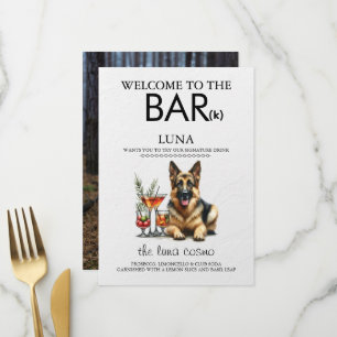 German Shepherd Bar Menükarte