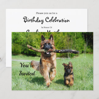German Shepherd Birthday Einladung
