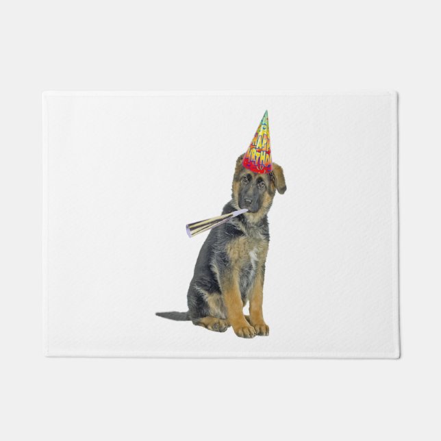 German Shepherd Birthday Fußmatte (Vorderseite)