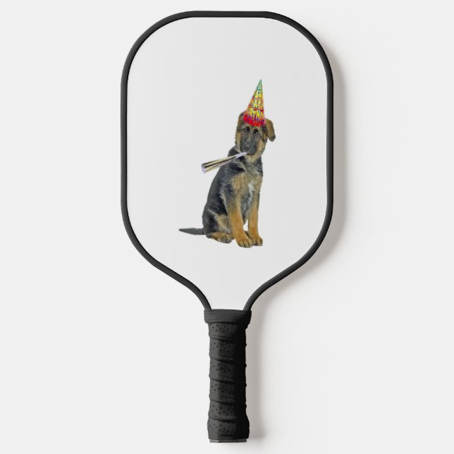 German Shepherd Birthday Pickleball Schläger (Vorderseite)