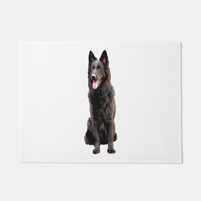 German Shepherd Black Dog Fußmatte (Vorderseite)